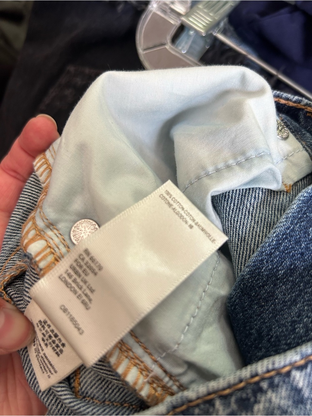 Free people we the free curvy high waisted distressed jeans straight leg - Picture 5 of 7